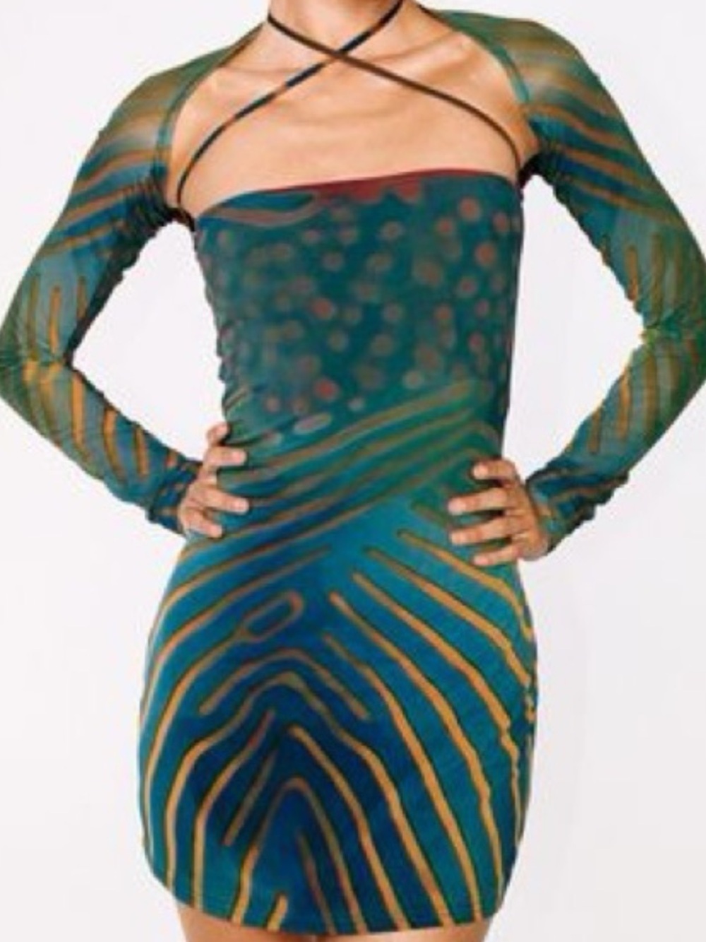 With Jean Teal and Mustard Striped Maxi Dress